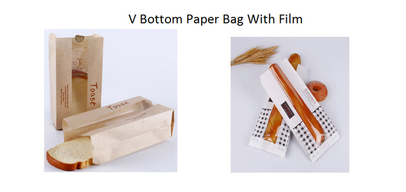 High Speed V Bottom Paper Bag With Film Making Machine